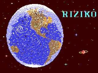 Risk title screen for Commodore 64